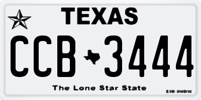 TX license plate CCB3444