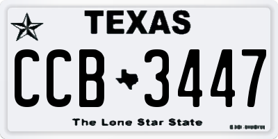 TX license plate CCB3447