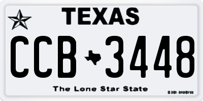 TX license plate CCB3448