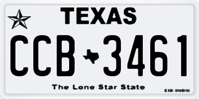 TX license plate CCB3461