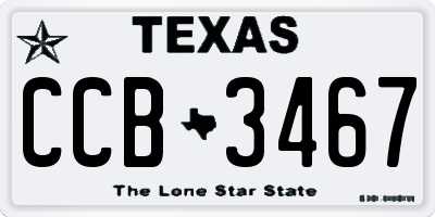 TX license plate CCB3467