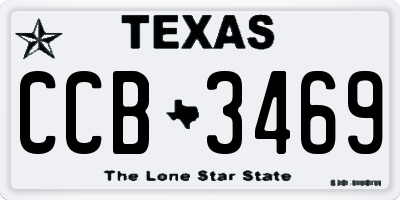 TX license plate CCB3469