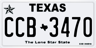 TX license plate CCB3470