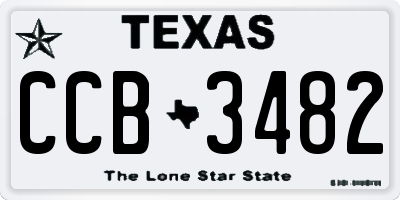 TX license plate CCB3482