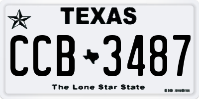 TX license plate CCB3487
