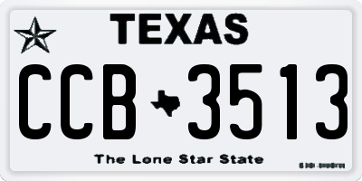 TX license plate CCB3513
