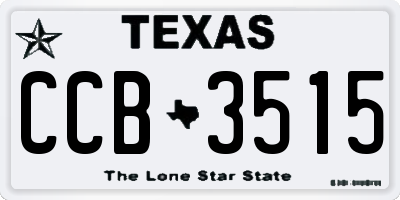 TX license plate CCB3515
