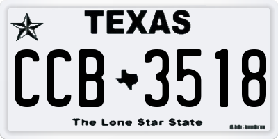 TX license plate CCB3518