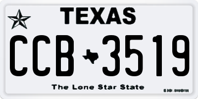 TX license plate CCB3519