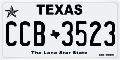 TX license plate CCB3523