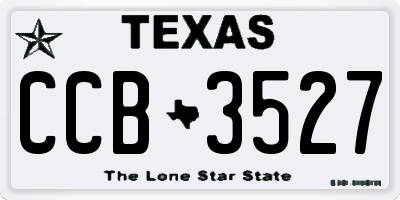 TX license plate CCB3527