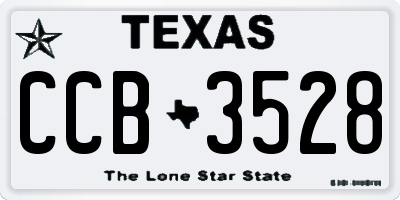 TX license plate CCB3528