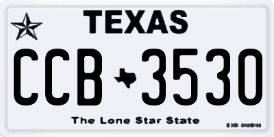 TX license plate CCB3530