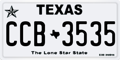 TX license plate CCB3535