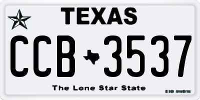 TX license plate CCB3537