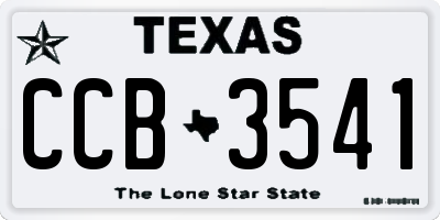 TX license plate CCB3541
