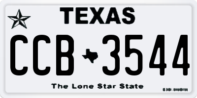 TX license plate CCB3544
