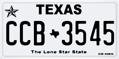 TX license plate CCB3545