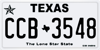 TX license plate CCB3548