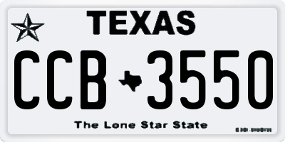 TX license plate CCB3550