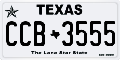 TX license plate CCB3555