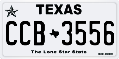 TX license plate CCB3556