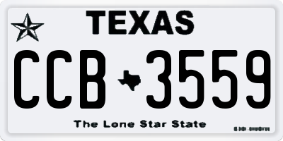TX license plate CCB3559