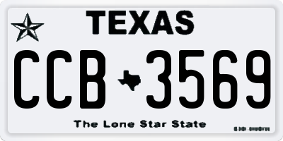 TX license plate CCB3569