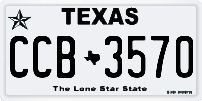 TX license plate CCB3570