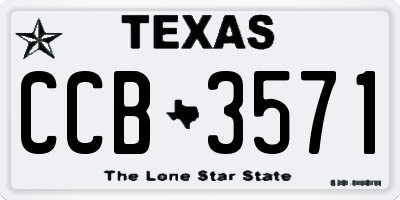 TX license plate CCB3571