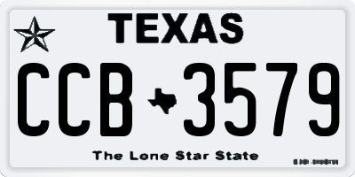 TX license plate CCB3579