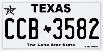 TX license plate CCB3582