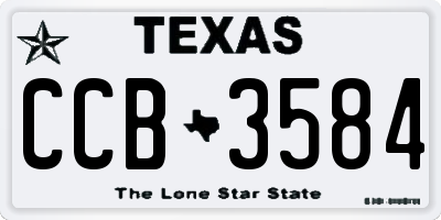 TX license plate CCB3584