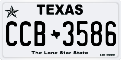 TX license plate CCB3586