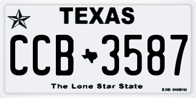 TX license plate CCB3587