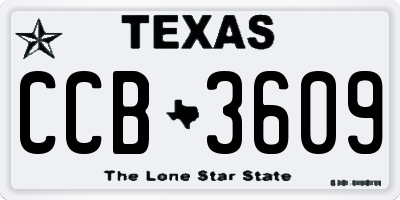 TX license plate CCB3609