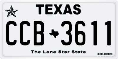 TX license plate CCB3611