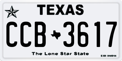 TX license plate CCB3617