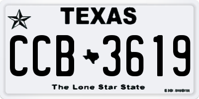 TX license plate CCB3619