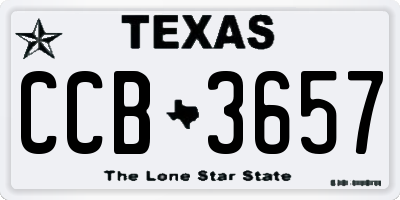 TX license plate CCB3657