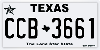 TX license plate CCB3661