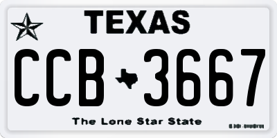 TX license plate CCB3667
