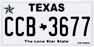 TX license plate CCB3677