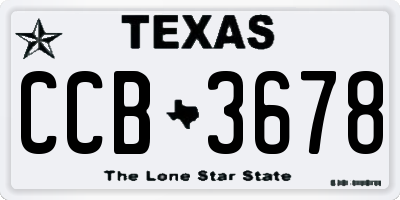 TX license plate CCB3678