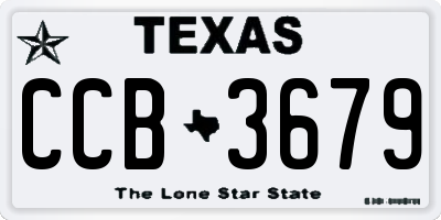 TX license plate CCB3679