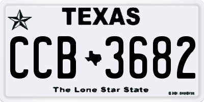 TX license plate CCB3682