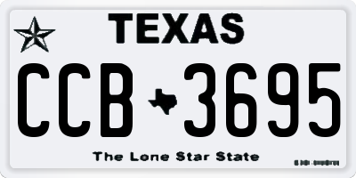 TX license plate CCB3695