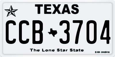 TX license plate CCB3704