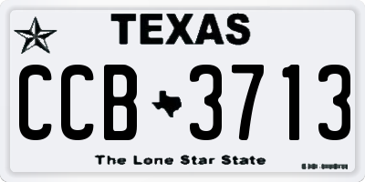 TX license plate CCB3713