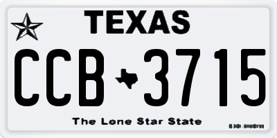 TX license plate CCB3715